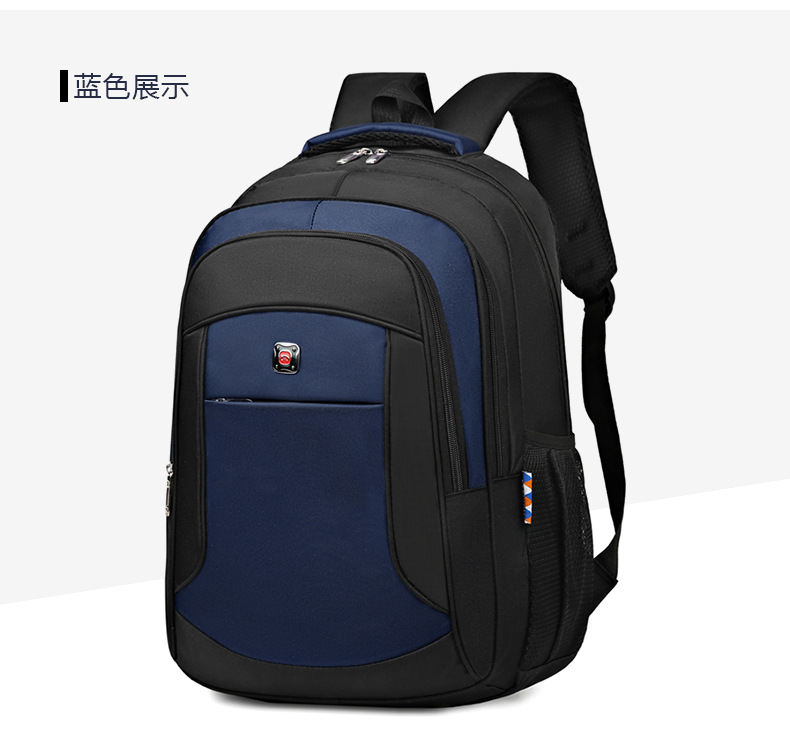 A versatile Oxford cloth student backpack for both men and women, a large-capacity business commuting computer bag for outdoor travel pic 13
