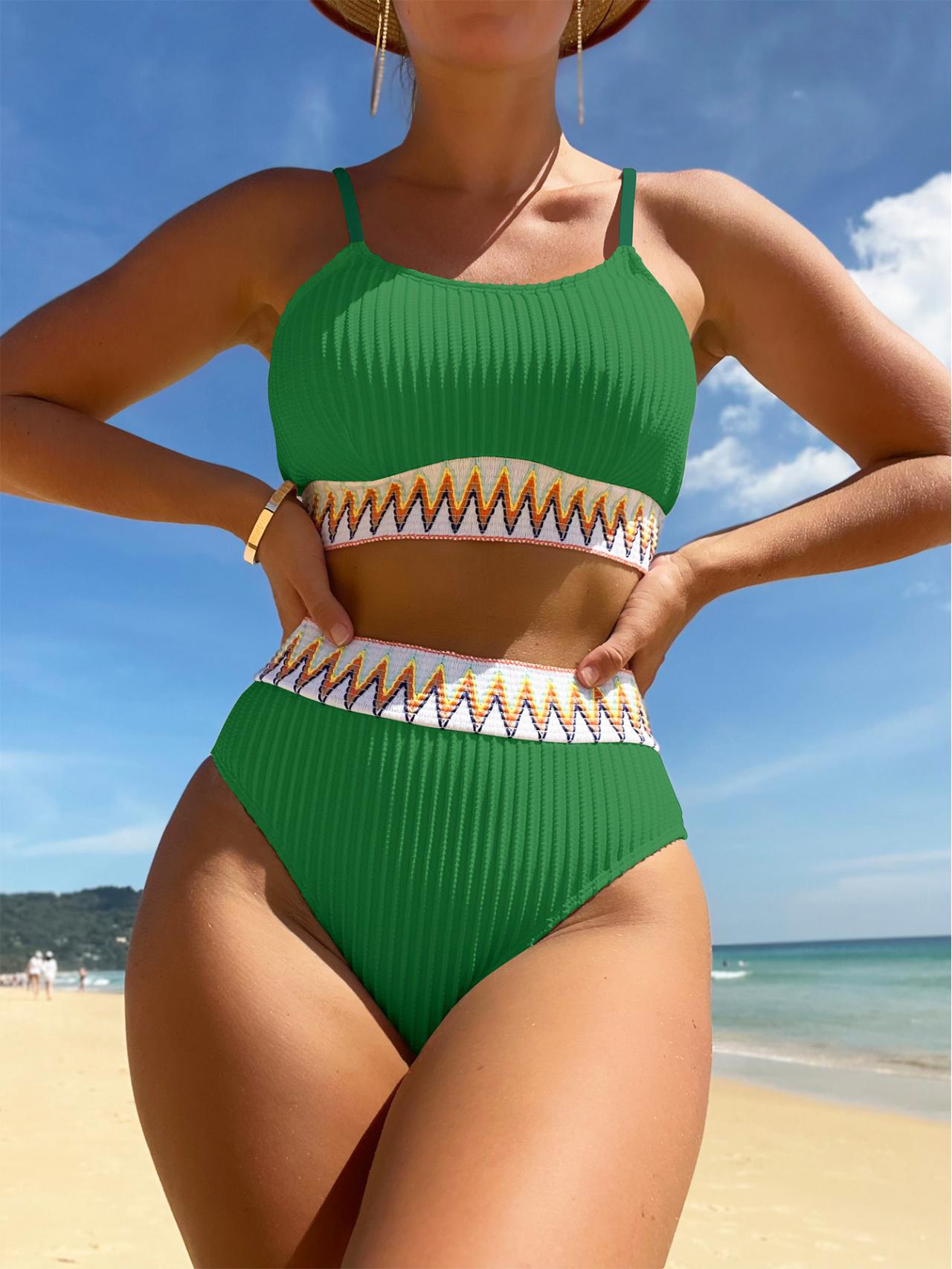 Bikini新款比基尼时尚女士分体无袖欧美女泳装带胸垫泳衣工厂批发详情20
