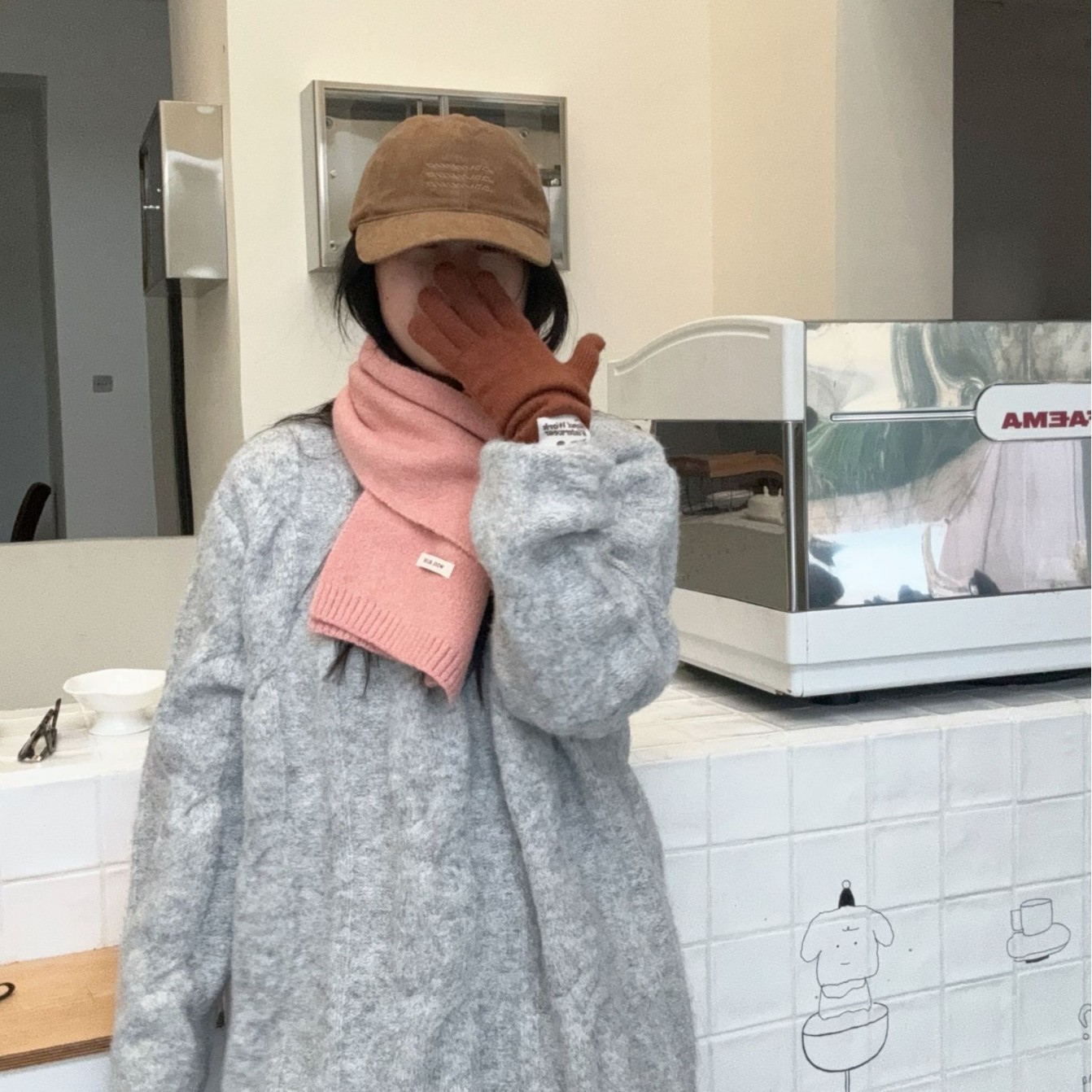 Solid-color wool blend scarf for women, autumn and winter, knitted woolen, warm, Korean-style, versatile, fashionable, fresh and sweet neck pic 20