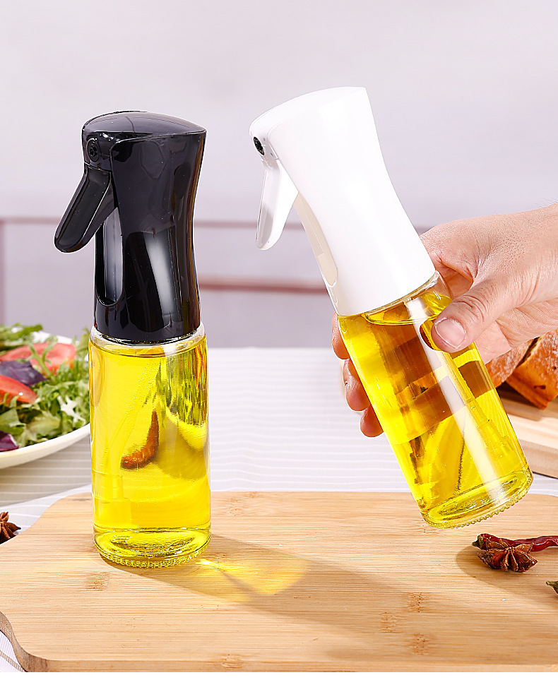 高颜值220ml不挂油玻璃油瓶透明按压式家用厨房控油壶细雾喷油壶详情12