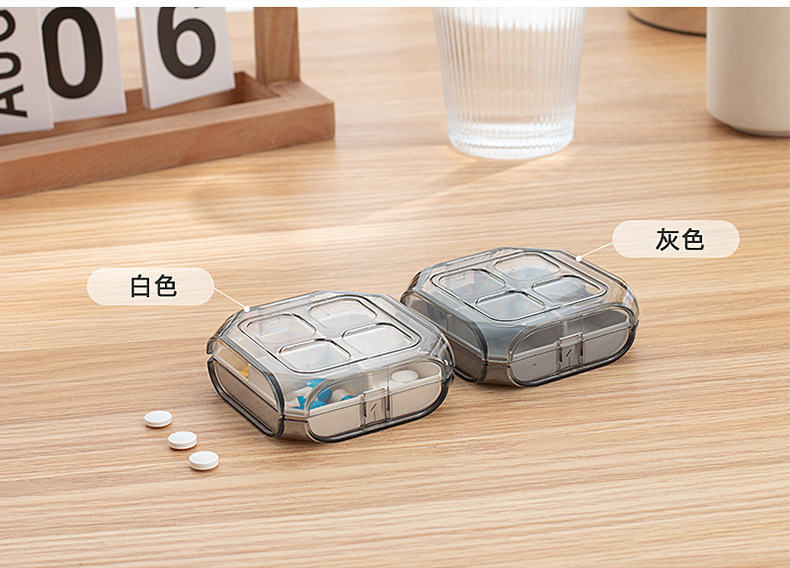 Portable moisture-proof medicine box, mini sealed portable small medicine box, pill and tablet storage box, large capacity pic 6
