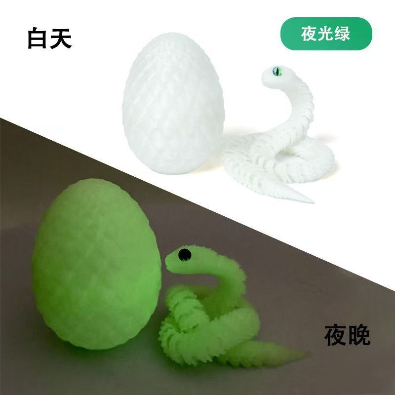3D打印水晶蝰蛇蛇蛋旋转透明蛇蛋批发便宜逼真摆件网红摆摊男女孩详情6