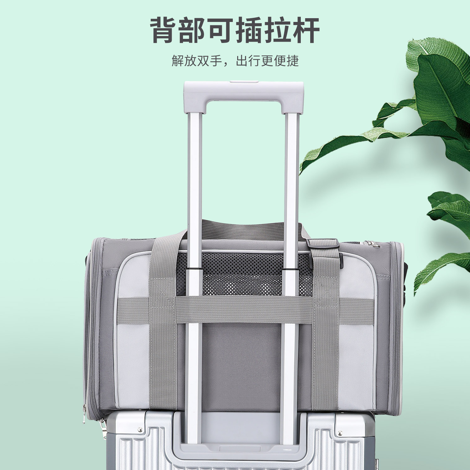 Cross-border portable cat bags, large space breathable space capsule, foldable pet bags for cats, wholesale pet backpacks for going out pic 5