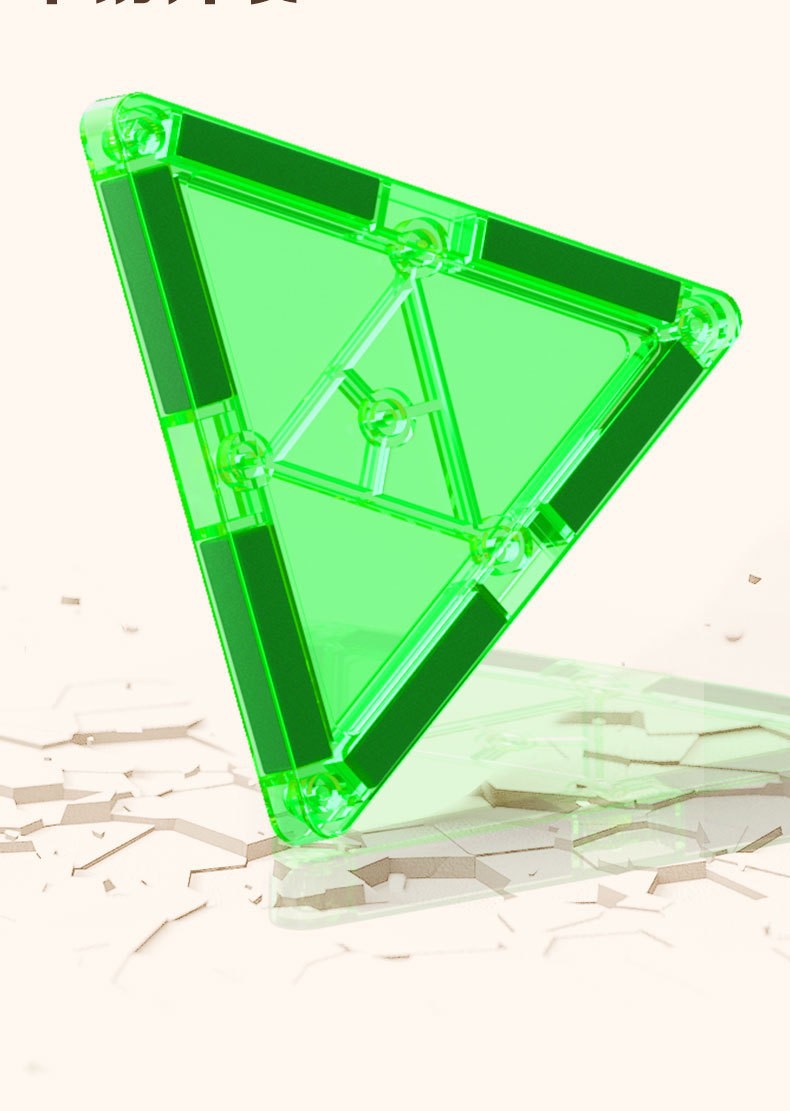 跨境磁力积木强磁电动轨道车城市交通建筑彩窗磁力片儿童益智玩具详情12