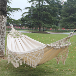 Sanjia Leisure Hammock Cotton Rope Outdoor mesh Single Person White 75-strand Camping swing Chair wholesale Hanging type pic 18