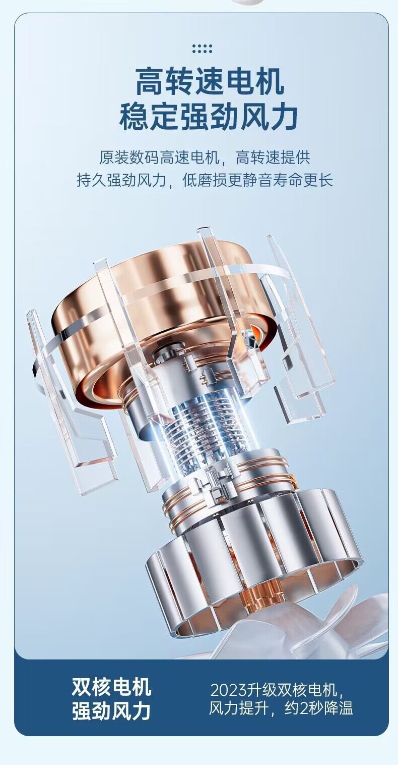 跨境多功能夹子风扇充电便携式家用挂壁电风扇学生宿舍USB小风扇详情9