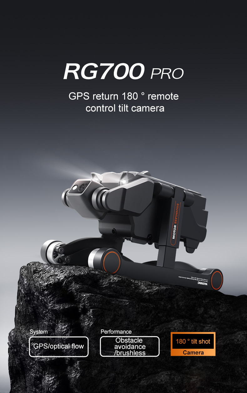 The cross-border new product RG700 quad-axis brushless unmanned aerial vehicle (UAV) for aerial photography, optical flow electronic speed regulation, GPS one-click return flight is for export pic 2
