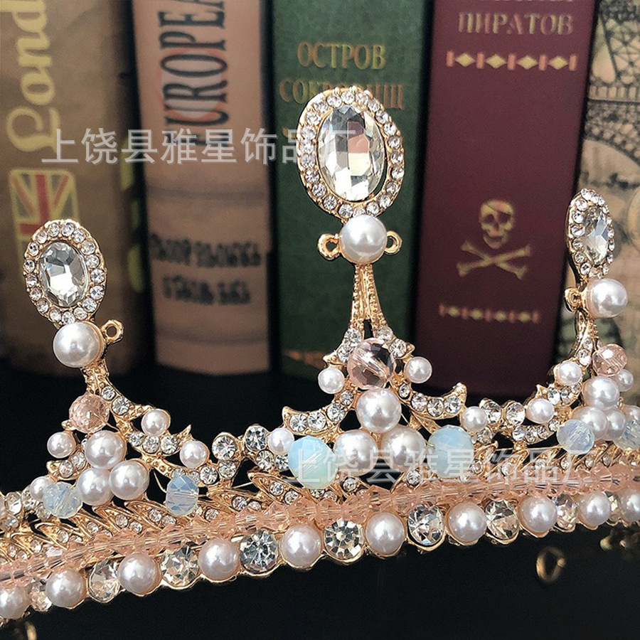 儿童王冠生日发箍女童水晶发饰礼物优雅公主头饰装扮发饰发箍皇冠详情12