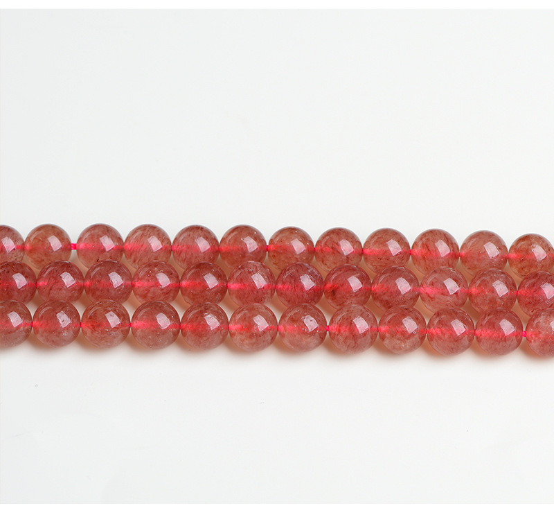 Jiuya Crystal Natural Strawberry Crystal loose Beads Round Beads semi-finished DIY jewelry accessories Factory Direct Sales pic 36