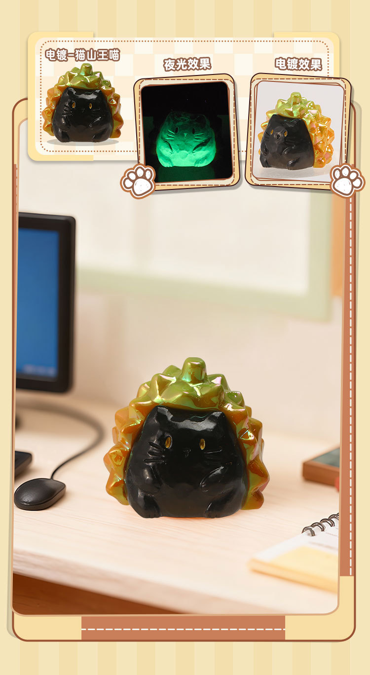 The cat PAI is indeed fun. The blind box Siamese cat figurine is a creative couple and becomes a figurine desktop birthday gift for women pic 14