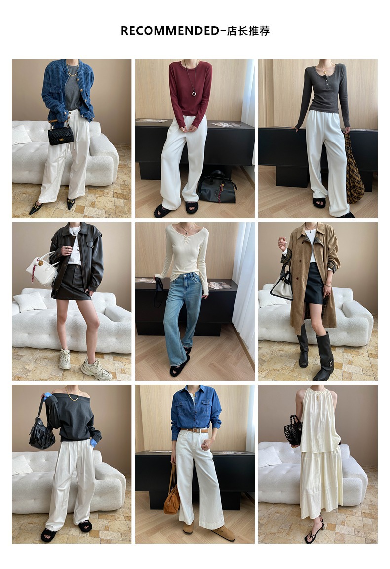 司南 腔调感撞色袖口 法式金扣圆领高级气质皮衣外套短款 SN4336详情4