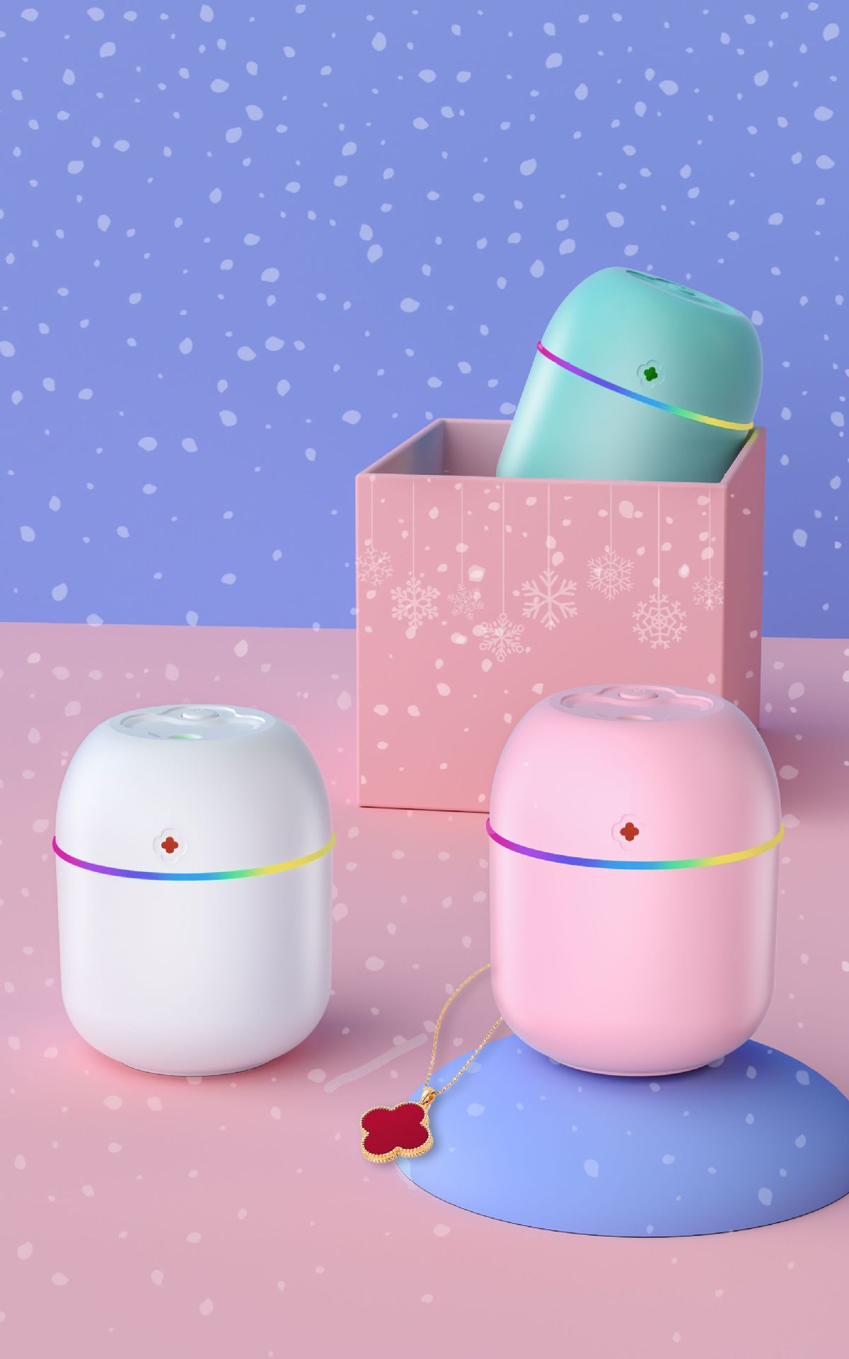 Новый портативный увлажнитель lucky травник mini USB для домашних увлажнителей X5 четырёхлистный увлажнитель pic 1