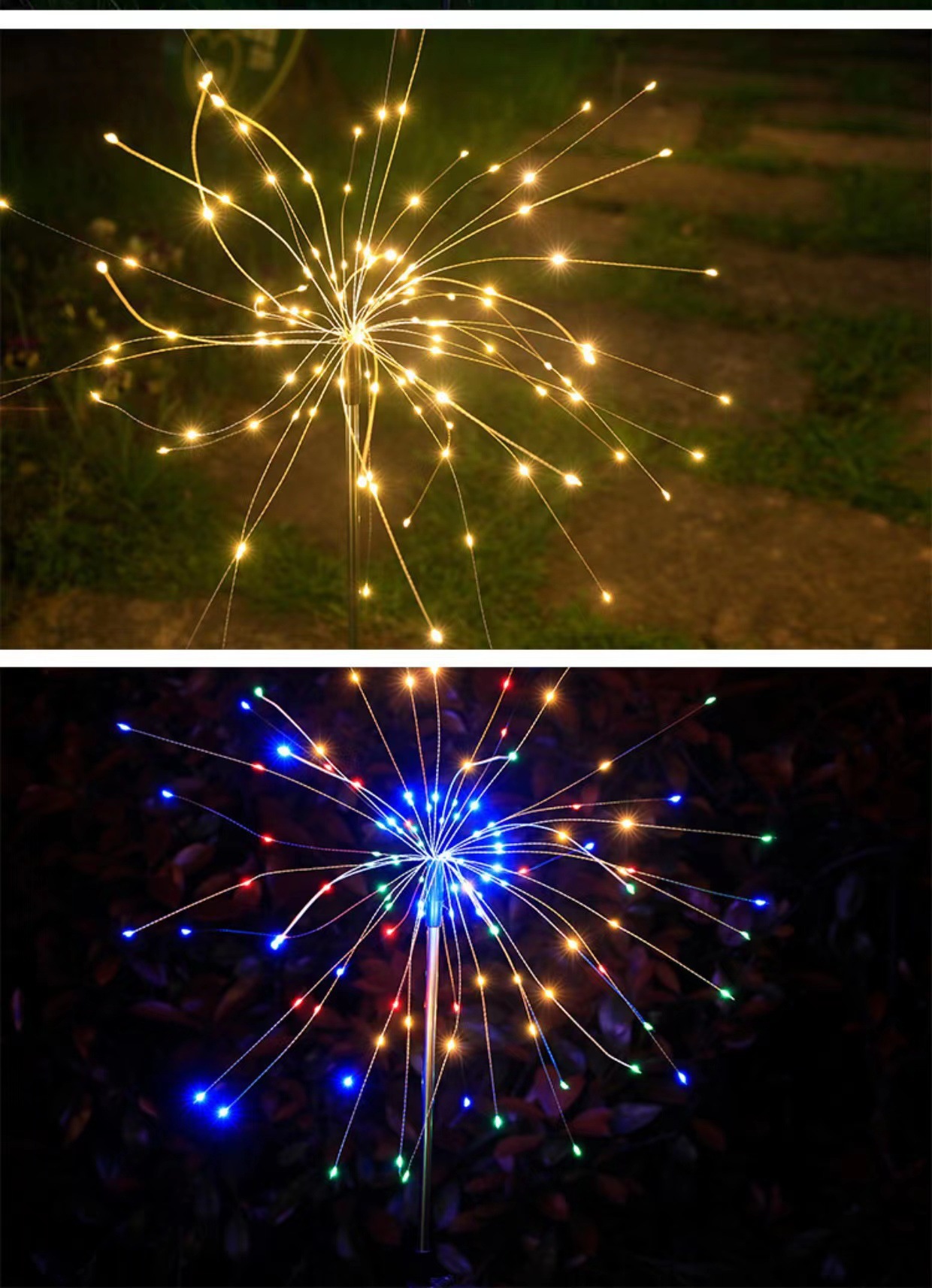 Factory wholesale outdoor decorative ground insert lights, courtyard decorative lights, lawn decorative lights, solar fireworks ground insert lights pic 3