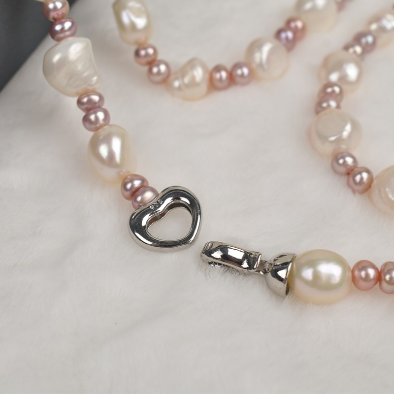 2025 New French Baroque irregular pearl necklace for women, a high-end natural freshwater pearl double-layer sweater chain pic 5