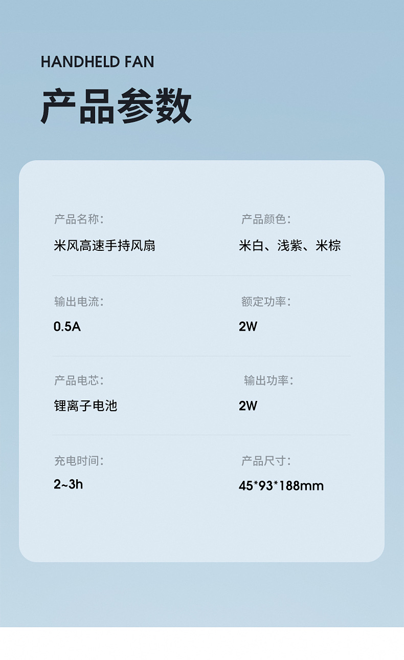 跨境新款手持小风扇桌面数显涡轮高速风扇usb充电随身便携小风扇详情15
