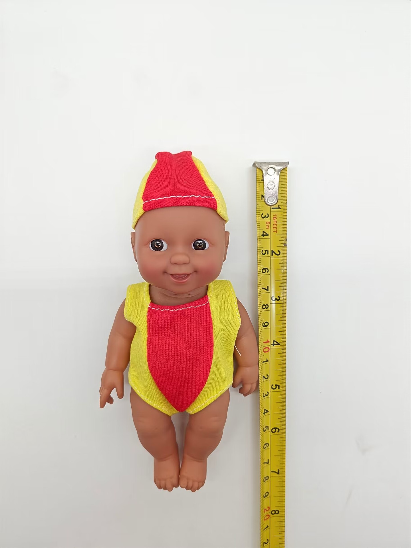 18-33CM Black doll, full-body vinyl rebirth doll, soft vinyl simulation baby, African doll, music doll pic 14