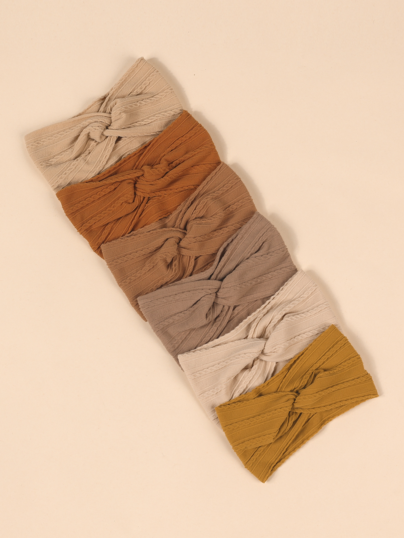 跨境儿童发饰 欧美流行宝宝交叉头带提花麻花蝴蝶结婴儿纯色发带详情4