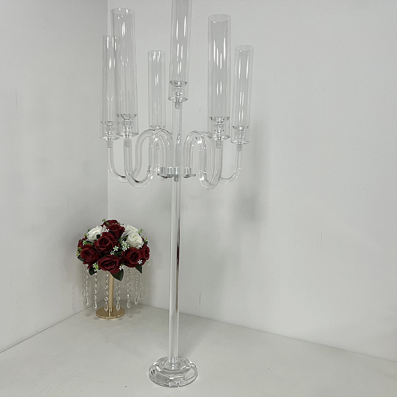 6 European acrylic candlesticks, wedding candlesticks, wedding venue decoration props, candlesticks pic 3