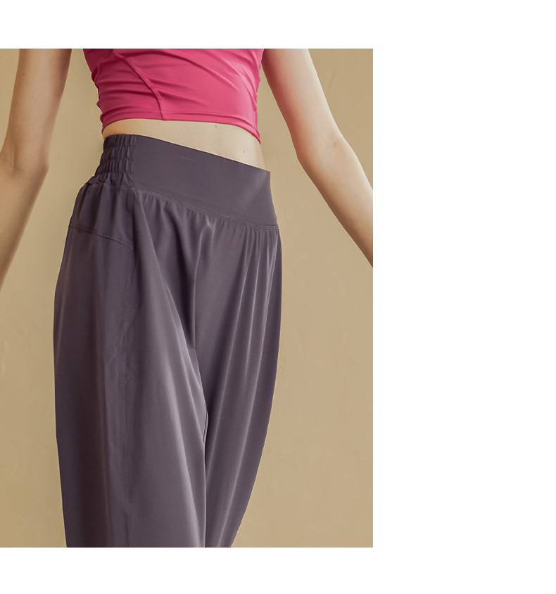 高腰松紧运动裤女宽松束脚瑜伽裤速干裤跑步裤休闲显瘦长裤健身裤详情15