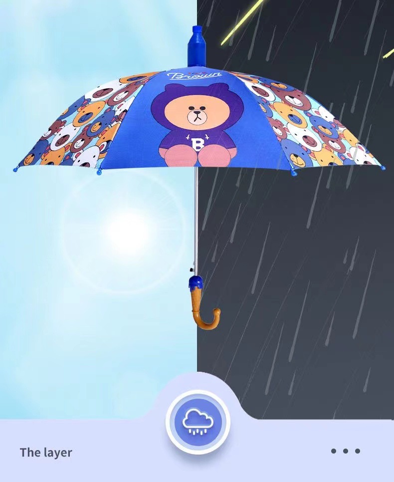 批发儿童雨伞幼儿园小学生黑胶雨伞男童女孩宝宝遮阳伞晴雨两用伞详情7