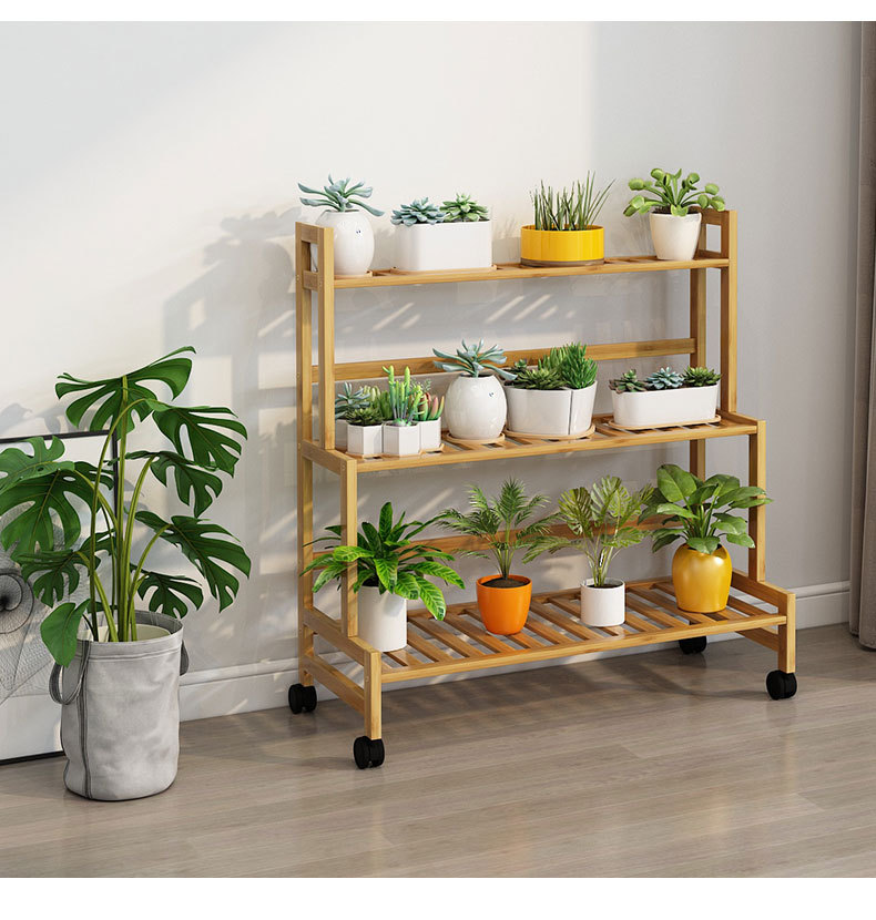 阳台楠竹花架子室内多层客厅家用置物架多肉绿萝花盆架装饰植物架详情5