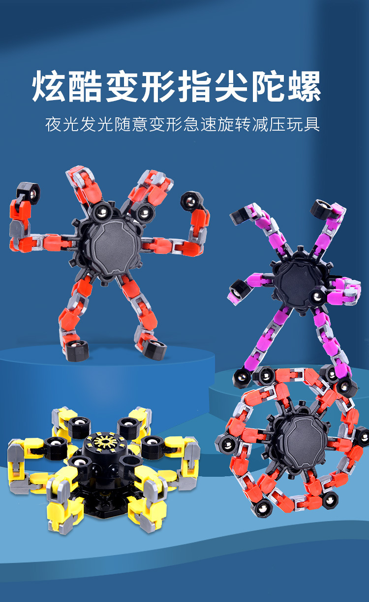 指尖陀螺玩具男孩儿童手指间旋转解压变形趣玩机械男童转转乐百变详情2