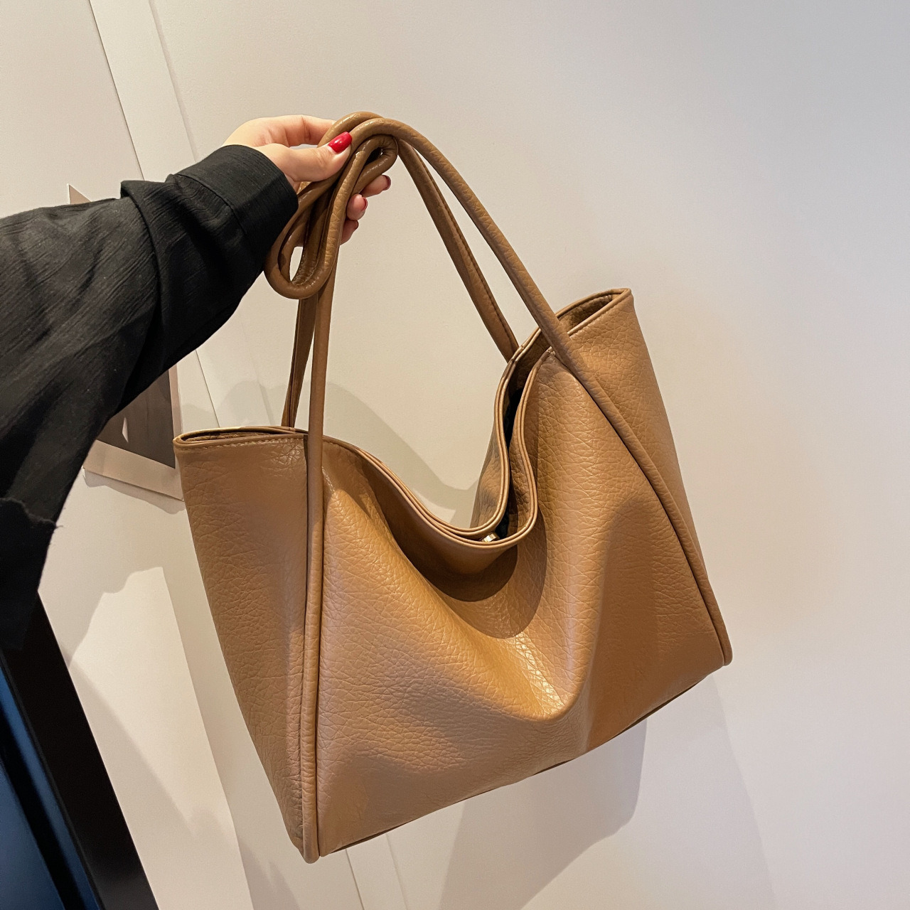 大容量女包包2025软皮质感单肩包休闲百搭上班通勤手提托特包热卖详情29