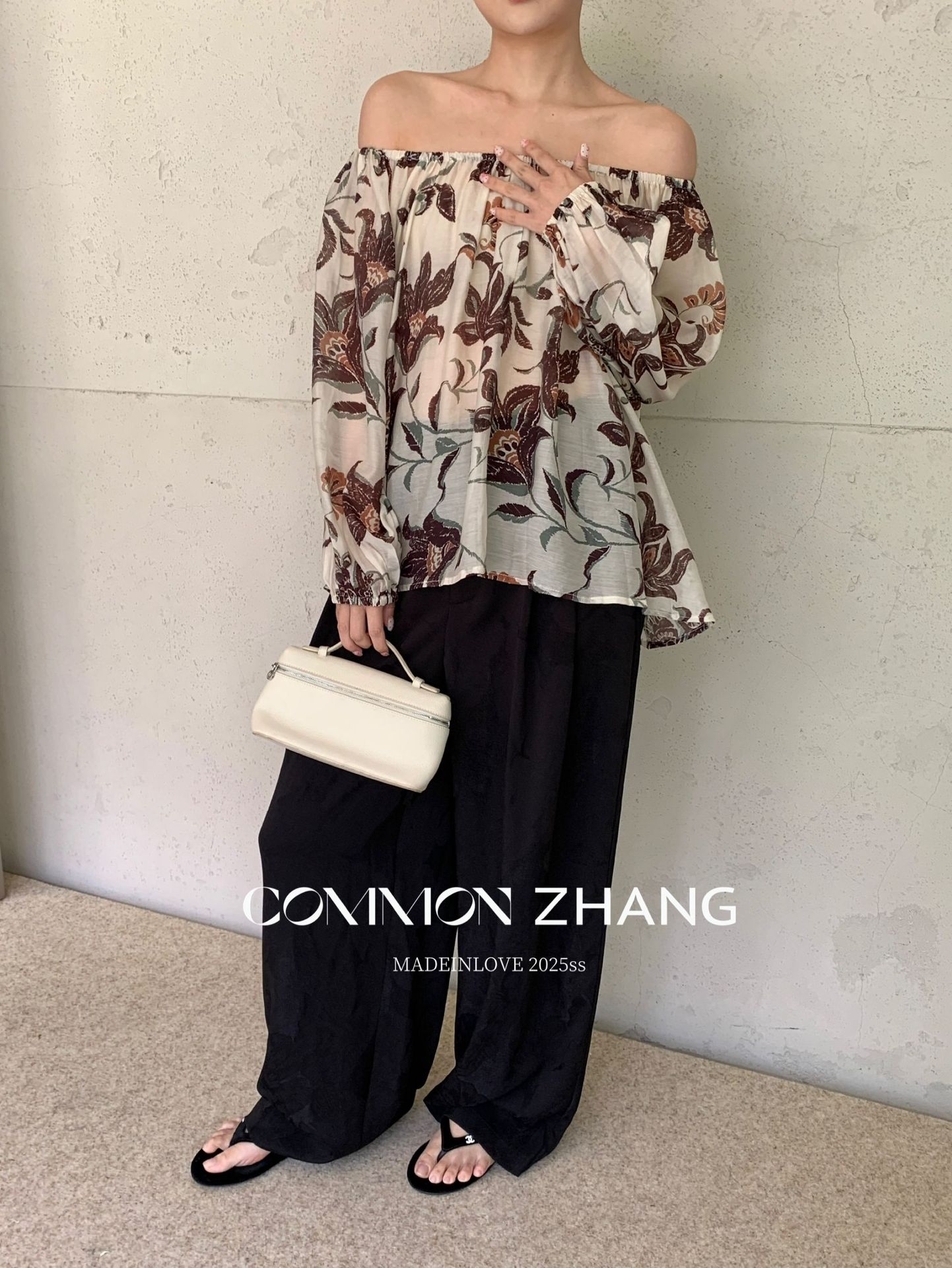 CZ ZHANG夏季韩版通勤时髦质感低腰阔腿垂感拖地百搭休闲裤B21335详情25