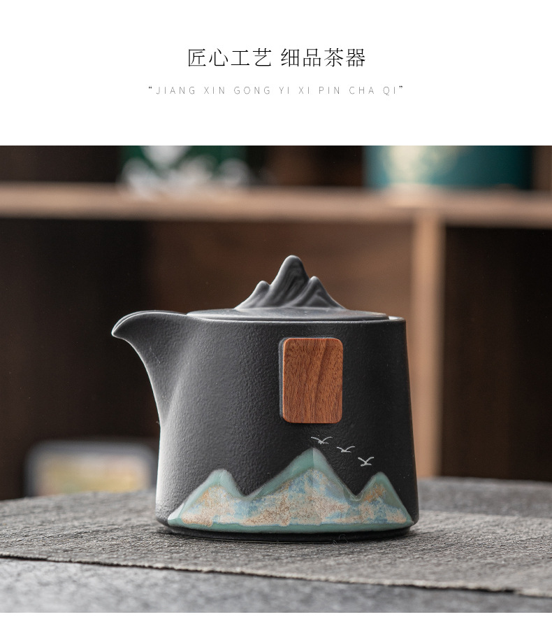 千里江山快客杯陶瓷商务礼品套装公司节庆伴手礼活动送客礼品套装详情14