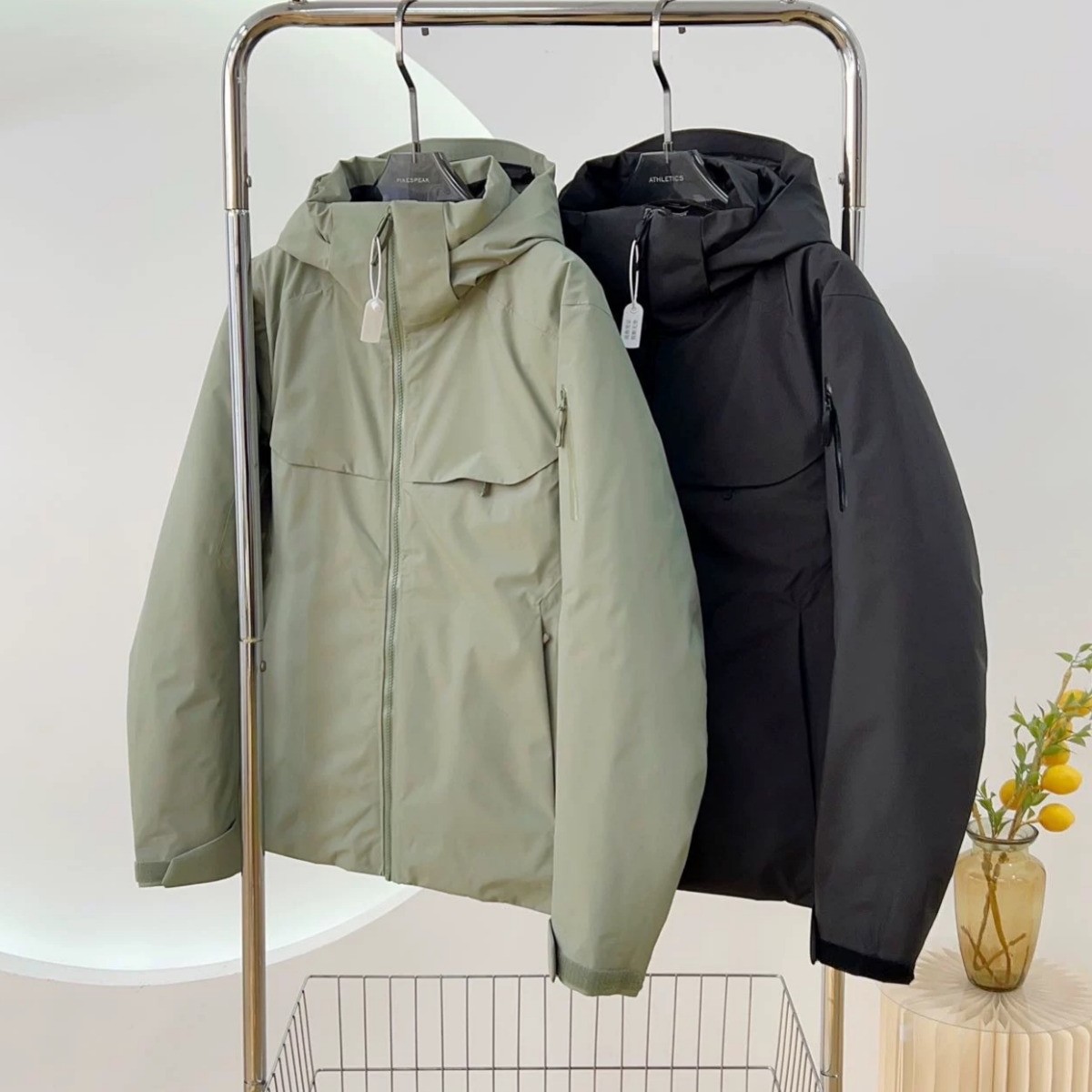 Niaojia Maicai Mcai waterproof, warm, detachable, hooded ski down jacket for men, outdoor down jacket pic 5