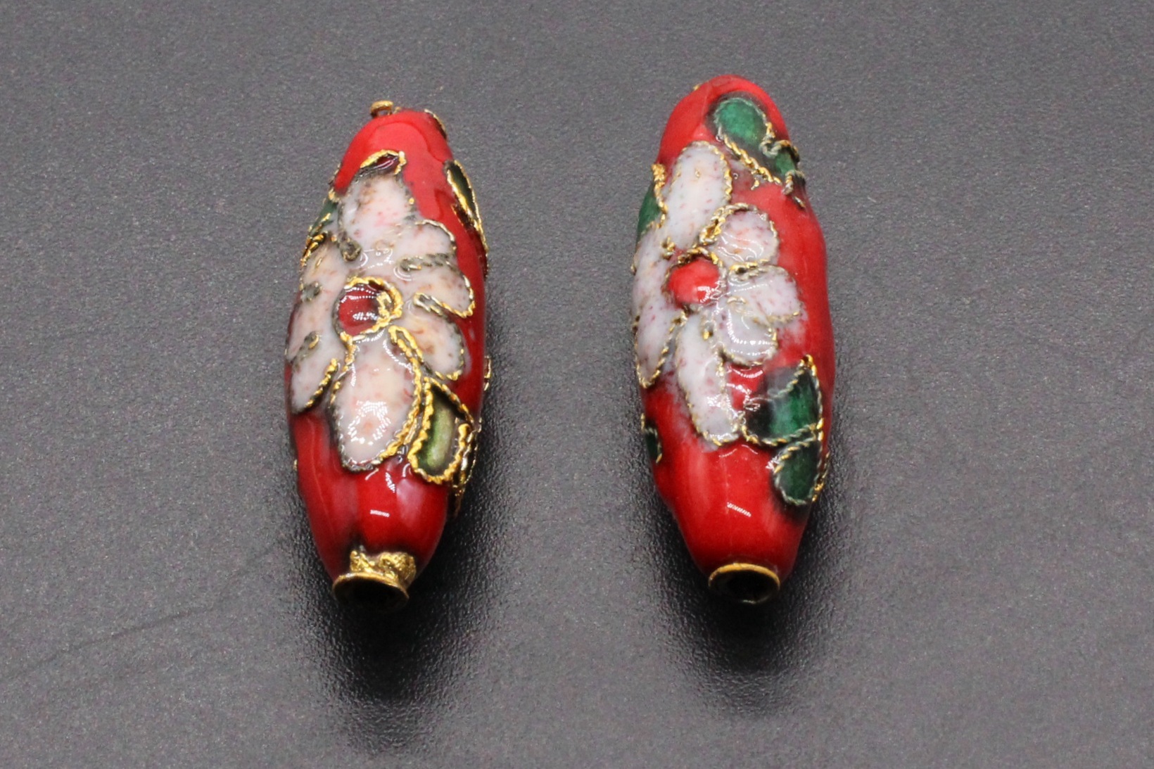 Traditional high-temperature enamel DIY jewelry accessories, cloisonne with beads, filigree, silver blue, 27*9 jujube pits pic 10