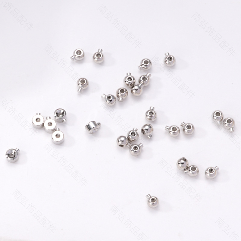 Copper-plated 18K copper beads, pressure cooker press-type positioning beads, end clamp, spacer beads, diy decorative accessories, small gold balls pic 8