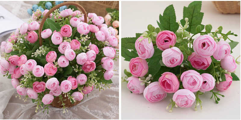 仿真花茶苞牡丹玫瑰多款绢花装饰家居婚庆花艺园配材配景摄影道具详情12