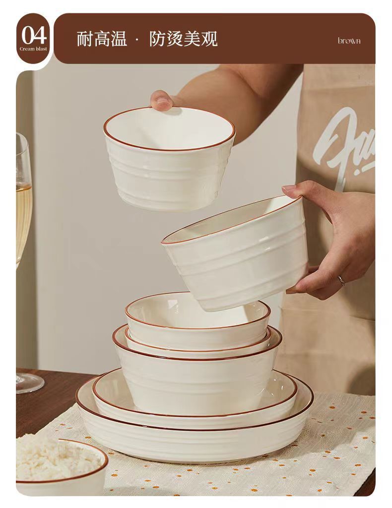 盘子家用菜盘欧式深盘菜碟简约高颜值餐具加厚陶瓷餐盘详情7