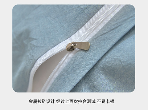A类色织提花全棉四件套纯棉双层纱水洗棉床单被套学生宿舍三件套4详情19