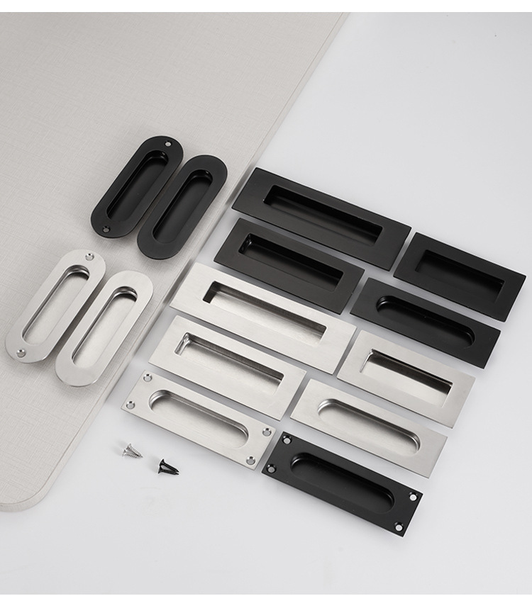 Modern and simple cabinet door hidden handle, drawer hidden embedded handle, wardrobe door factory direct sales hidden handle pic 22