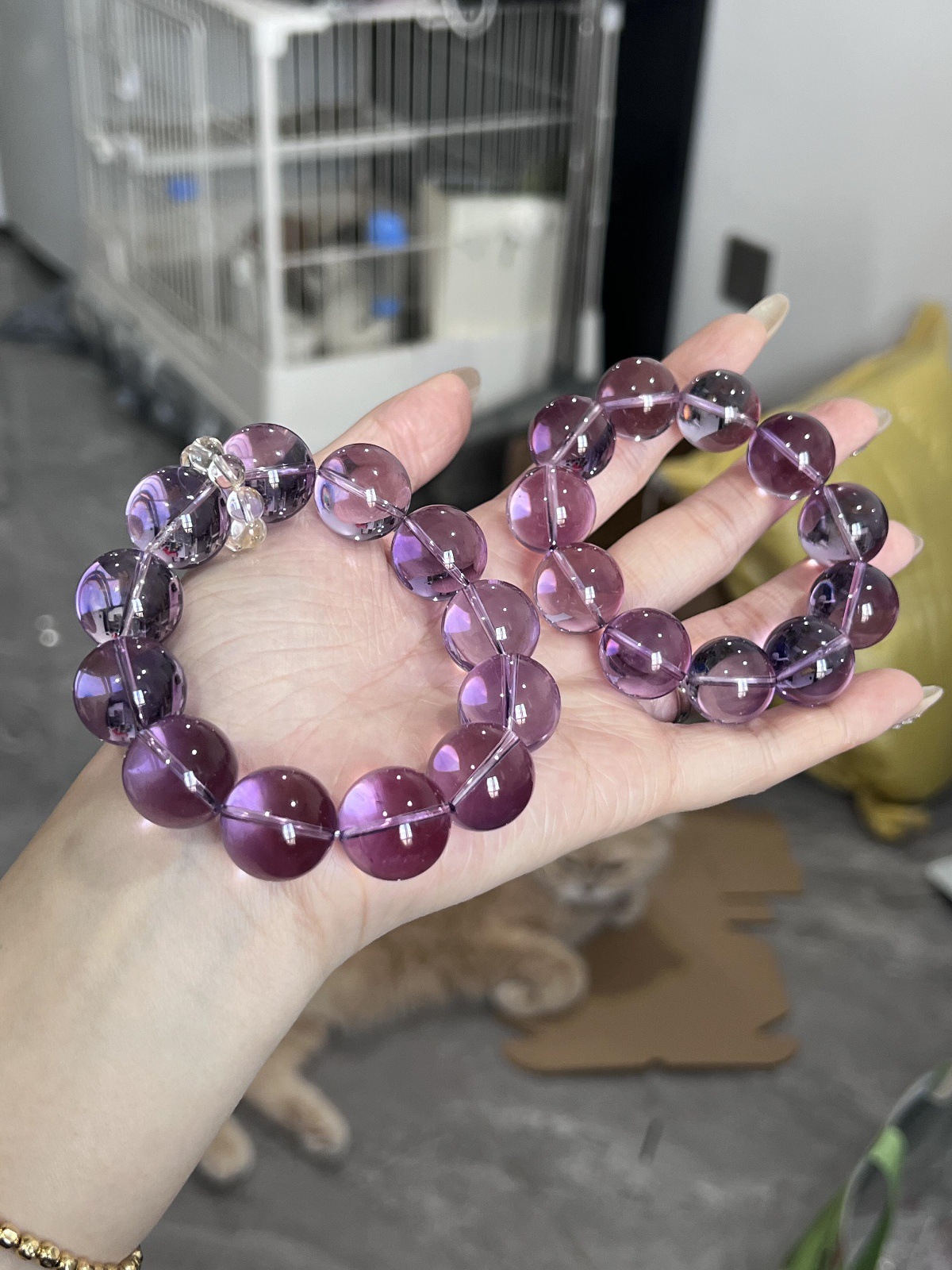 毕业收藏级全净体天然巴西紫水晶手链女高品质冰透梦幻紫水晶手饰详情12