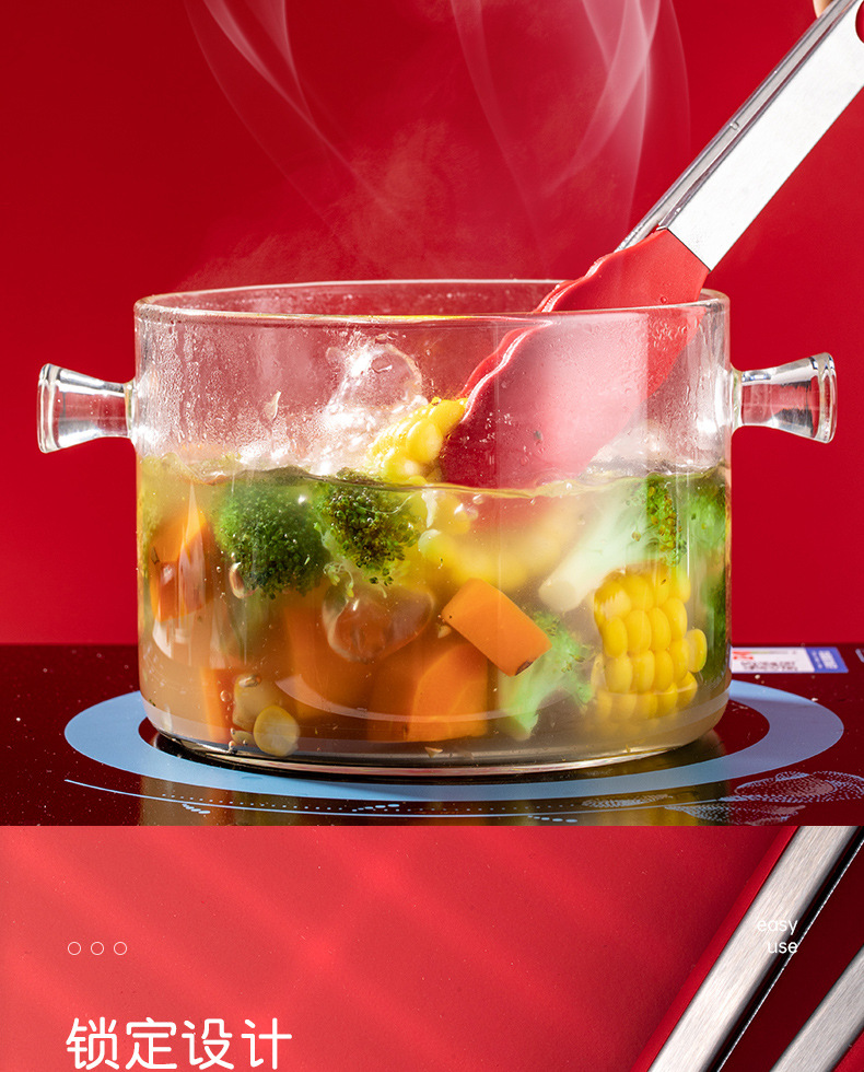 Amazon silicone food tongs, stainless steel food tongs, barbecue tongs, steak tongs, high-temperature resistant kitchen tool tongs pic 16