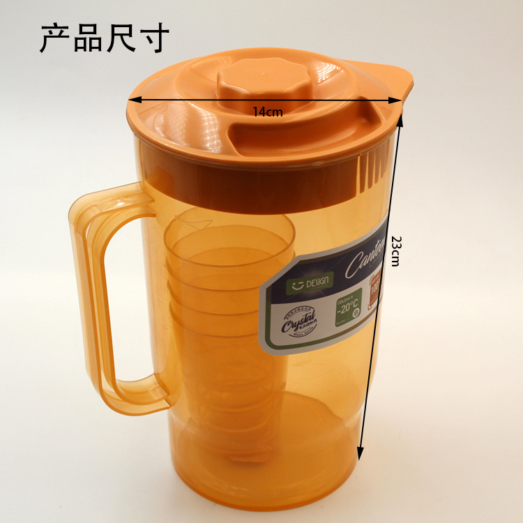 冷水壶大容量塑料耐高温水壶家用装水凉水凉水杯开水杯凉茶壶带杯详情4