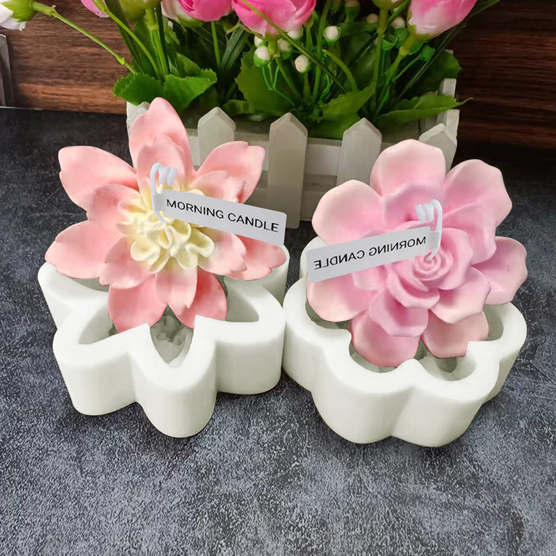 New large peony flower candle silicone mold, rose scented gypsum mold, diy epoxy resin fondant mold pic 9