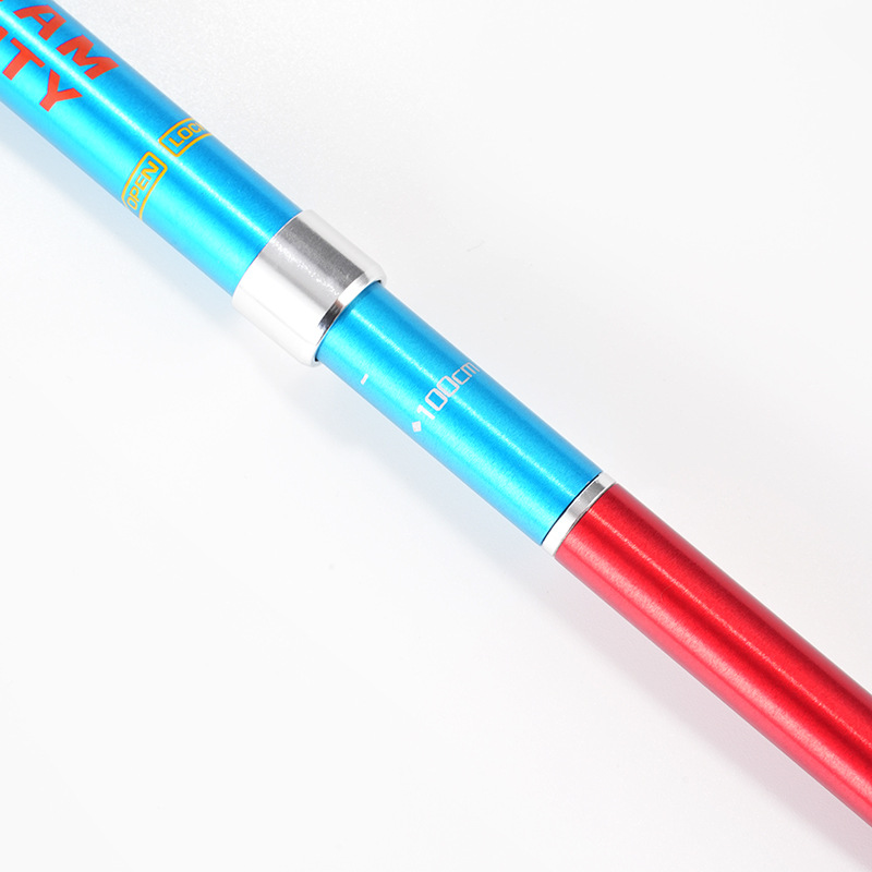 跨境四节折叠登山杖7075铝合金超轻户外徒步远足北欧减震伸缩手杖详情8