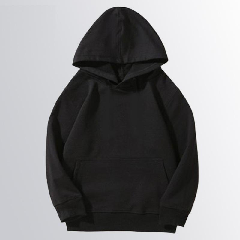 儿童纯棉圆领卫衣定制图案logo春秋款纯色320克光板卫衣跨境外贸详情32