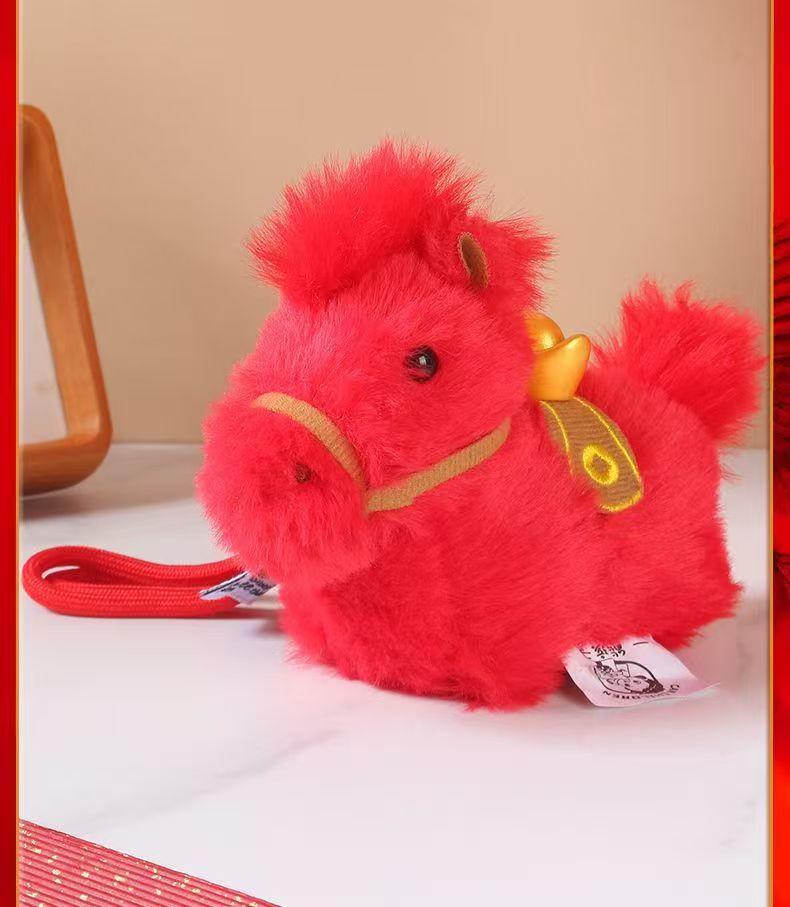 Soon there will be money, Yuan, BMW bag, keychain, car, horse Year mascot, red jewelry, little red horse of the zodiac year pic 16