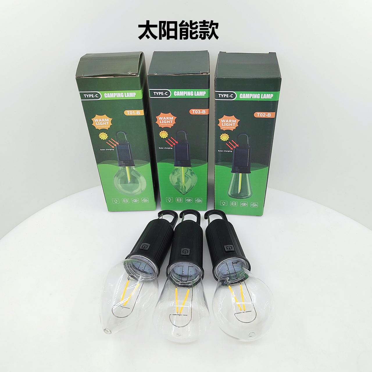 Mountain outdoor LED solar charging lamps, tungsten filament warm white light tents, night market camping lamps, sports camping supplies pic 13