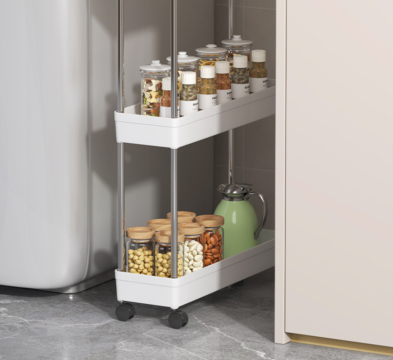 厨房置物架落地推车夹缝收纳架子多层客厅浴整理神器间多层置物架详情2