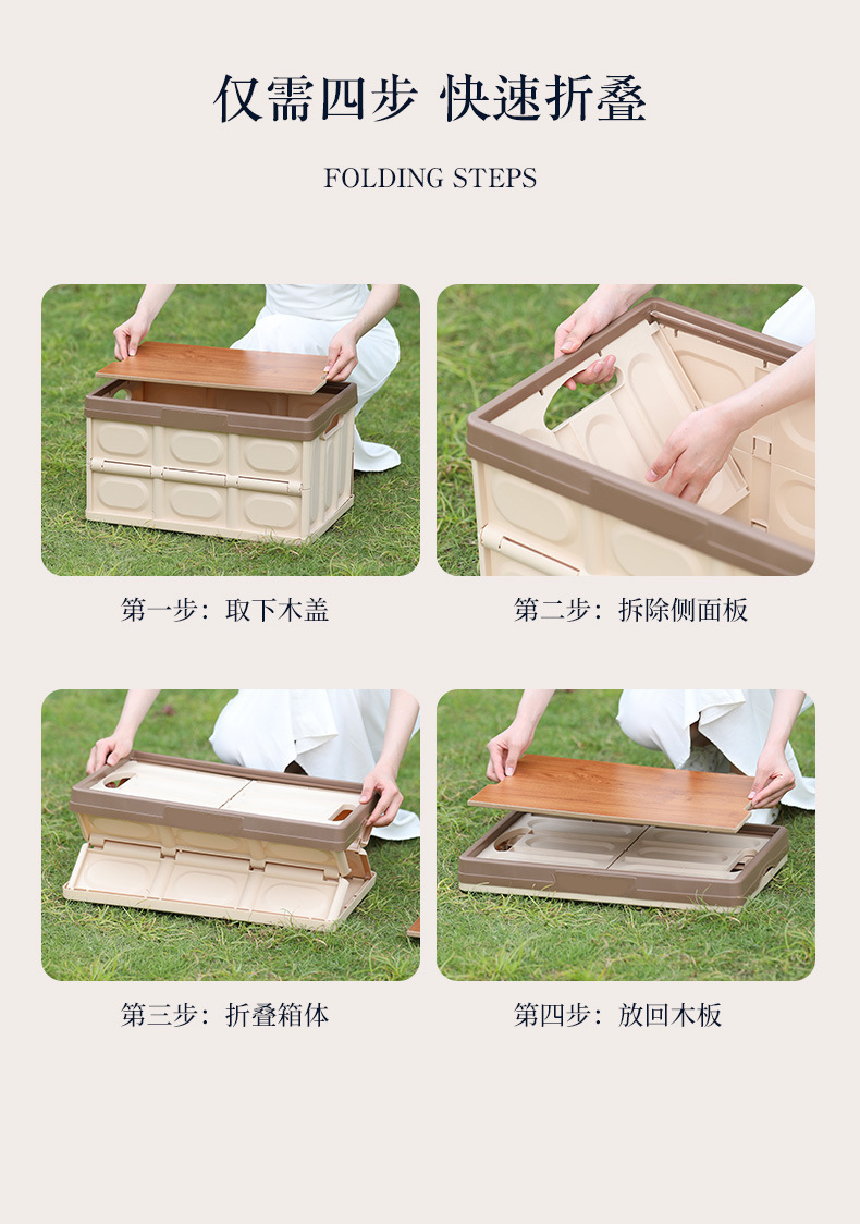 布艺收纳盒抽屉式折叠户外露营场景收纳箱详情16