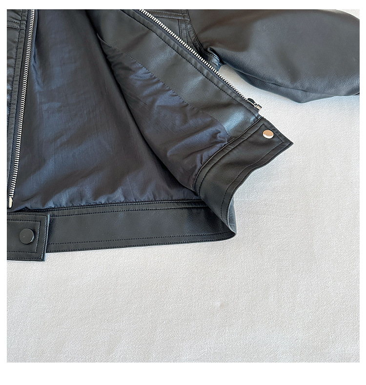 风之谷2024秋季新款童装儿童复古百搭立领夹克男女童帅气皮衣外套详情23