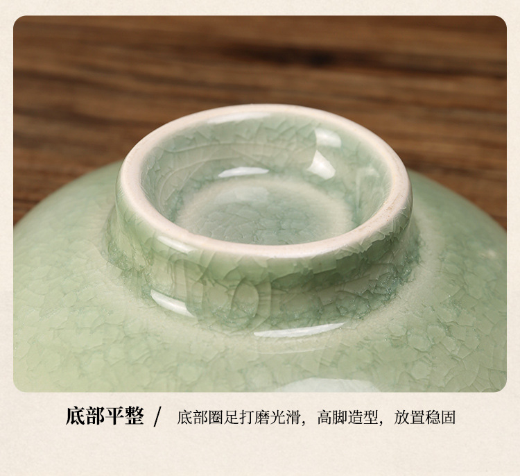 围炉煮茶中式六瓣茶点盘陶瓷冰片纹水果糕点坚果盘高脚托盘陶瓷盘详情16