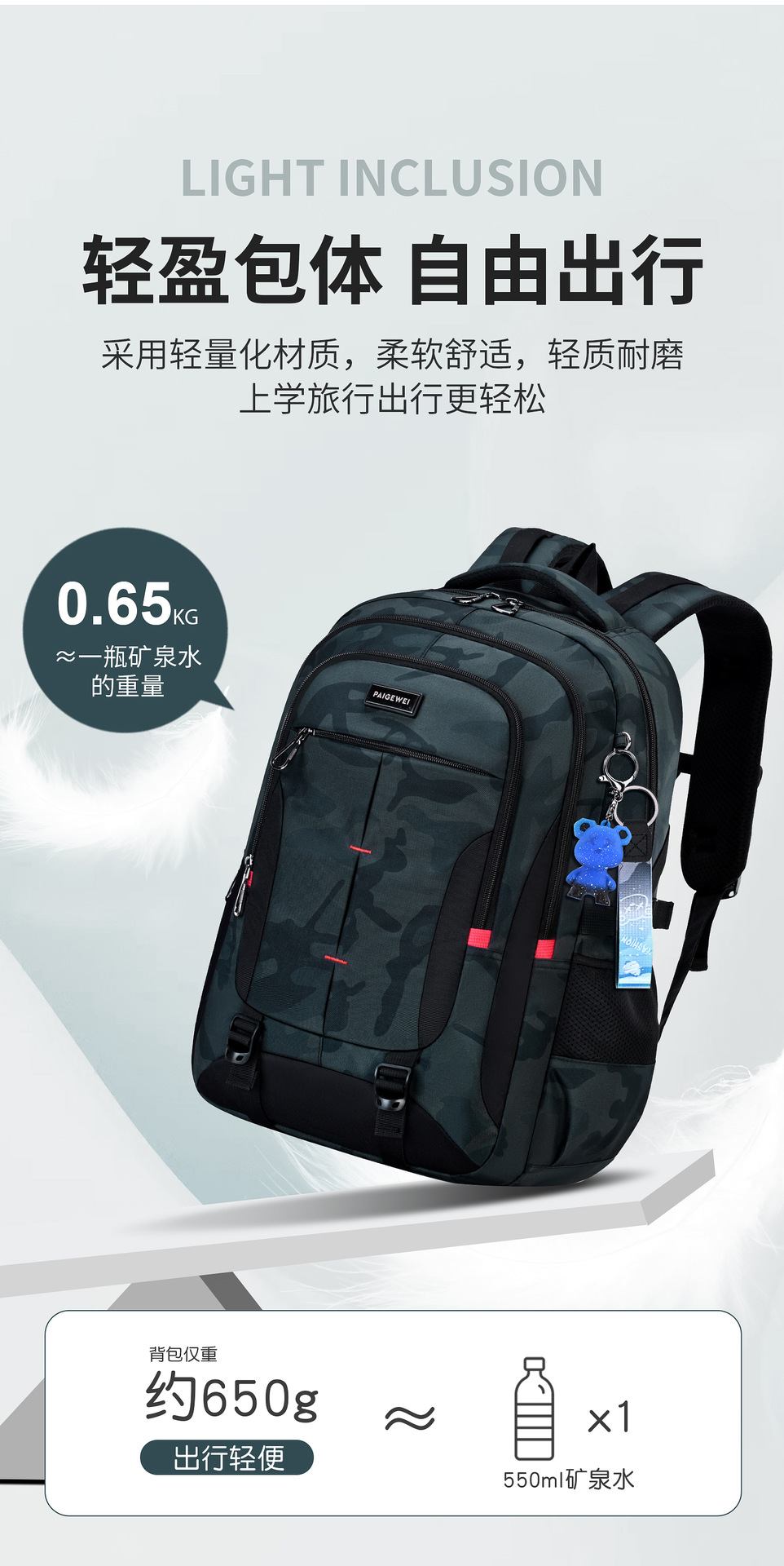 2025 nuevo estudiante de secundaria mochila de escuela para niños junior junior junior junior junior junior mochila de gran capacidad para hombres reducción de carga protección de arnes para hombres pic 13
