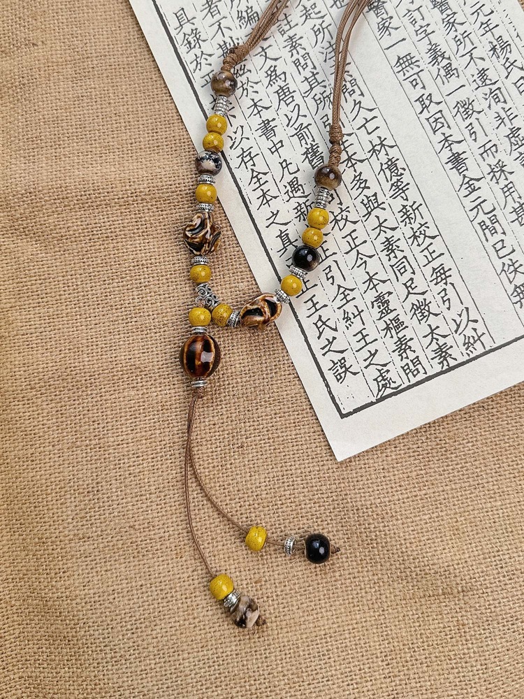 文创景德镇陶瓷项链蝴蝶跨境饰品批发国风文艺新中式手工编织项饰详情10